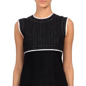 DKNY WOOL BLACK with WHITE PINSTRIPE TOP